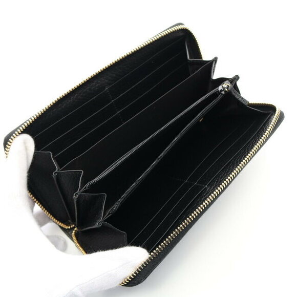 Gucci Marmont GG round long wallet canvas leather beige black - Picture 3 of 5